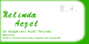 melinda aczel business card